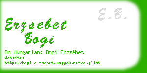erzsebet bogi business card